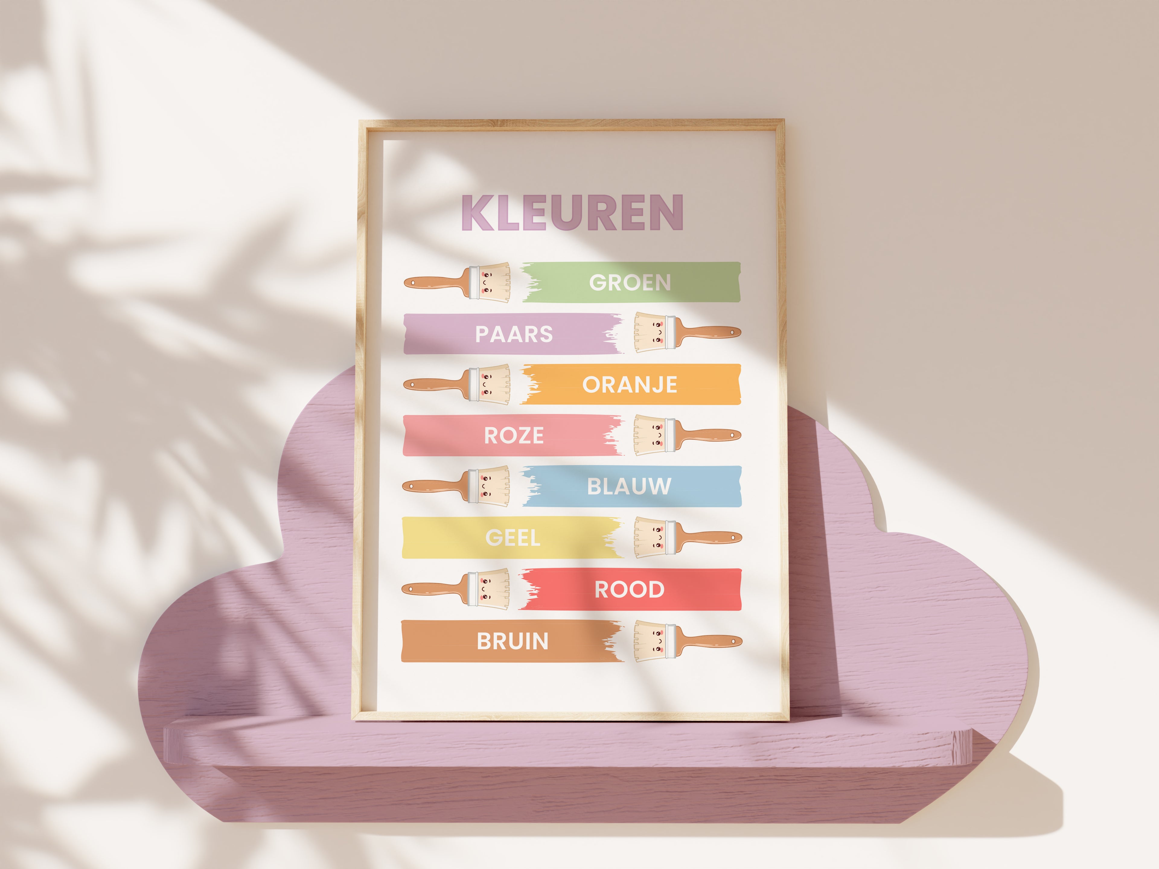 Educatieve Kinderposter Set 'Kawaii' – 6-delig