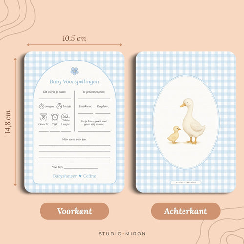 Baby Voorspellingen | Gingham Blauw