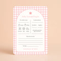 Baby Voorspellingen | Gingham Roze