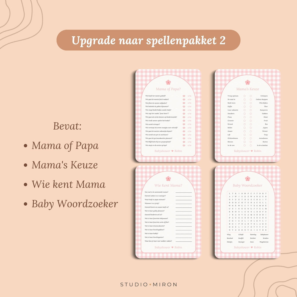 Mama's Keuze | Gingham Roze