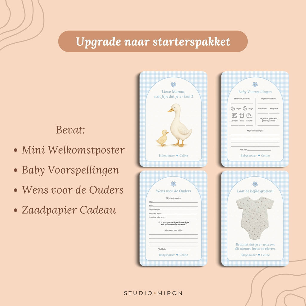 Baby Voorspellingen | Gingham Blauw