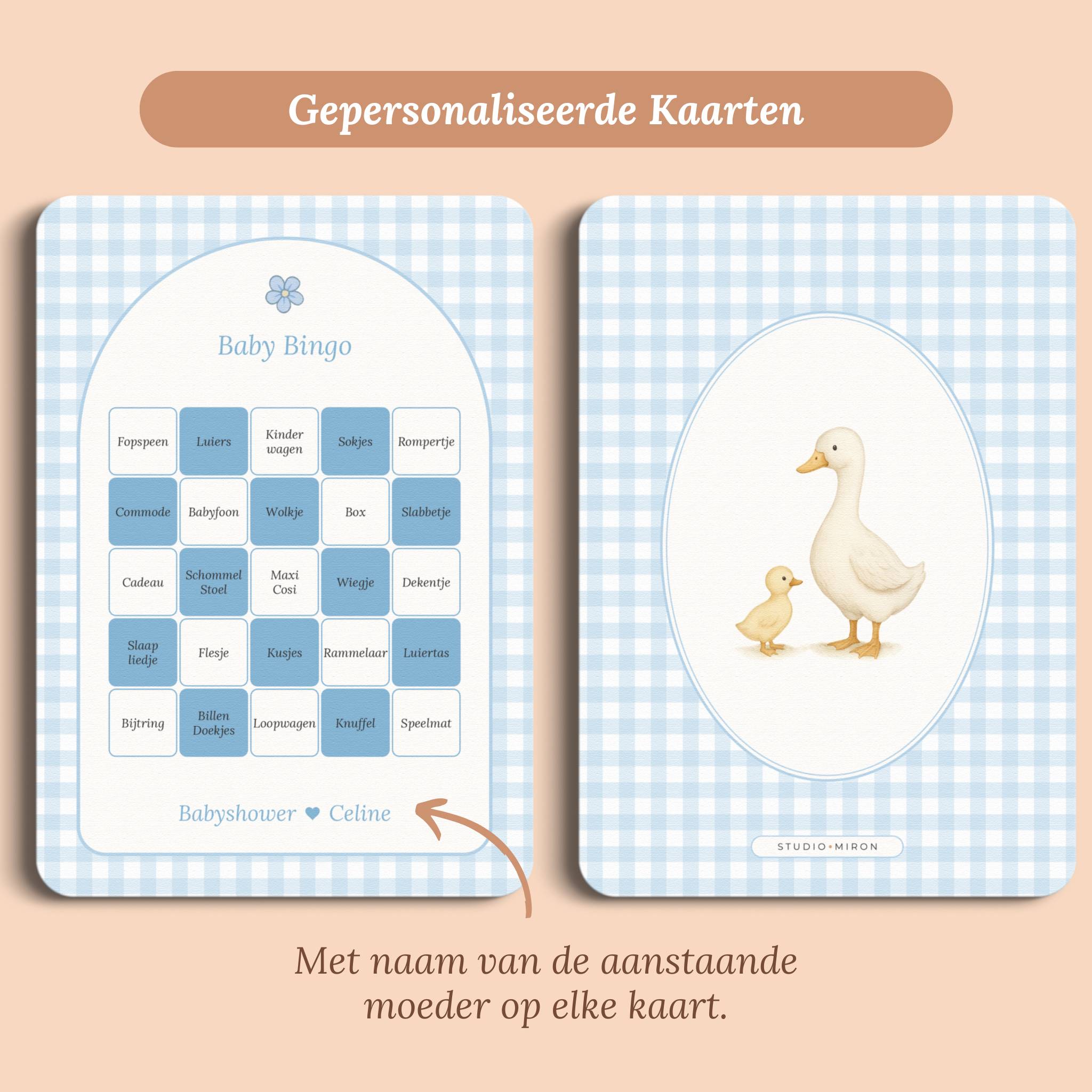 Baby Bingo | Gingham Blauw