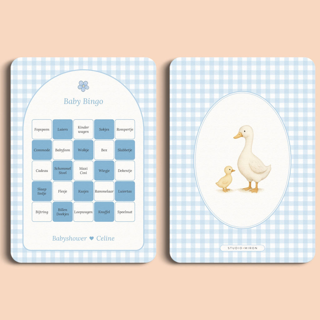 Baby Bingo | Gingham Blauw