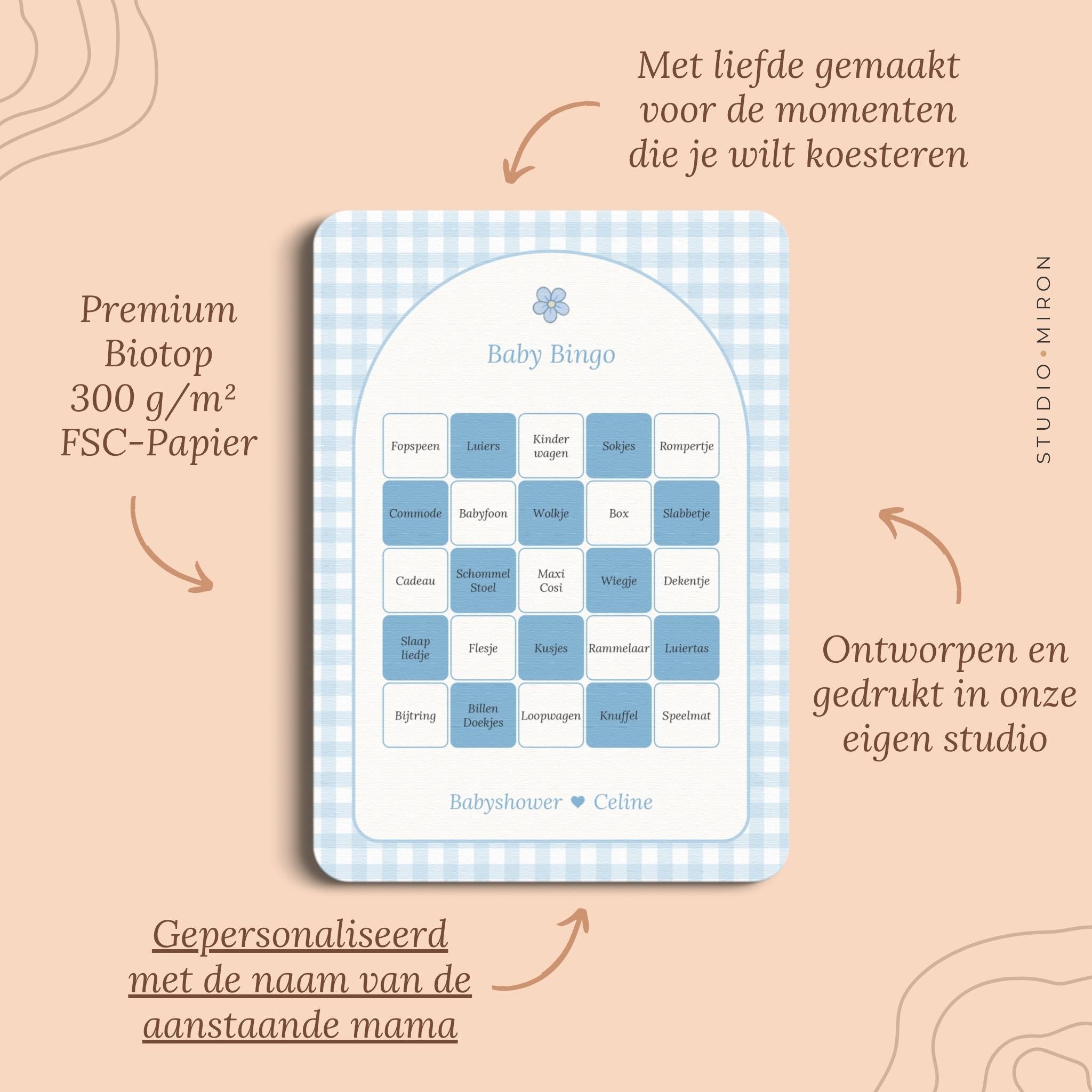 Baby Bingo | Gingham Blauw
