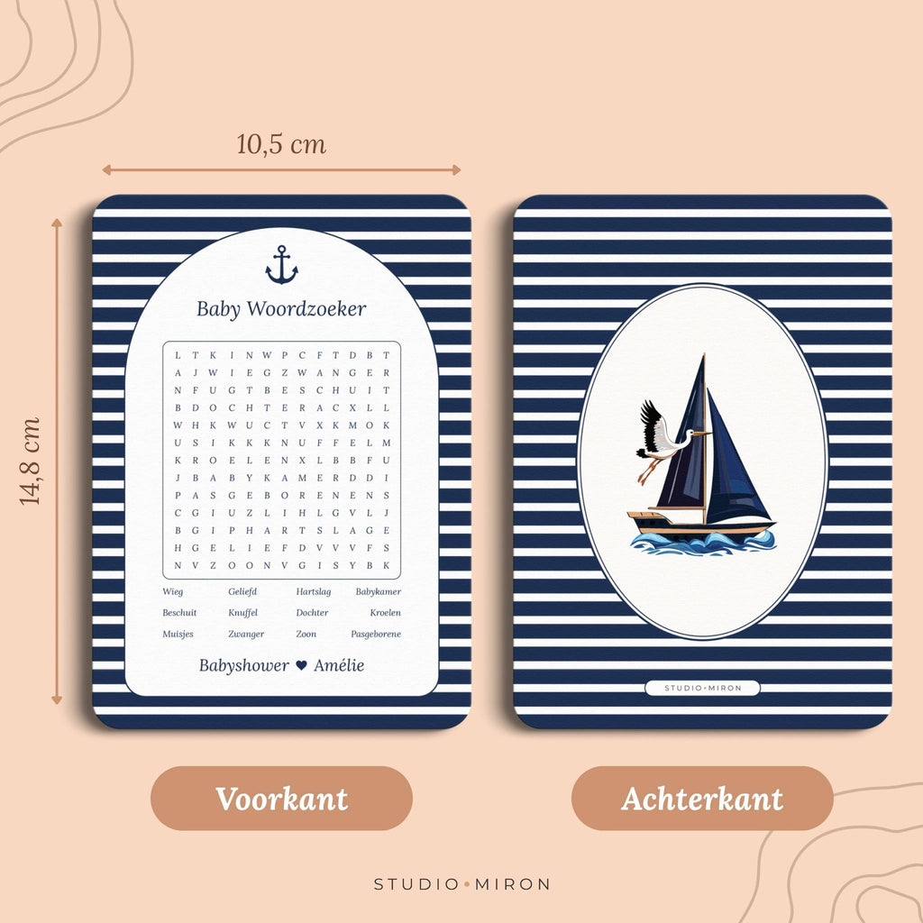 Baby Woordzoeker | Navy Blue