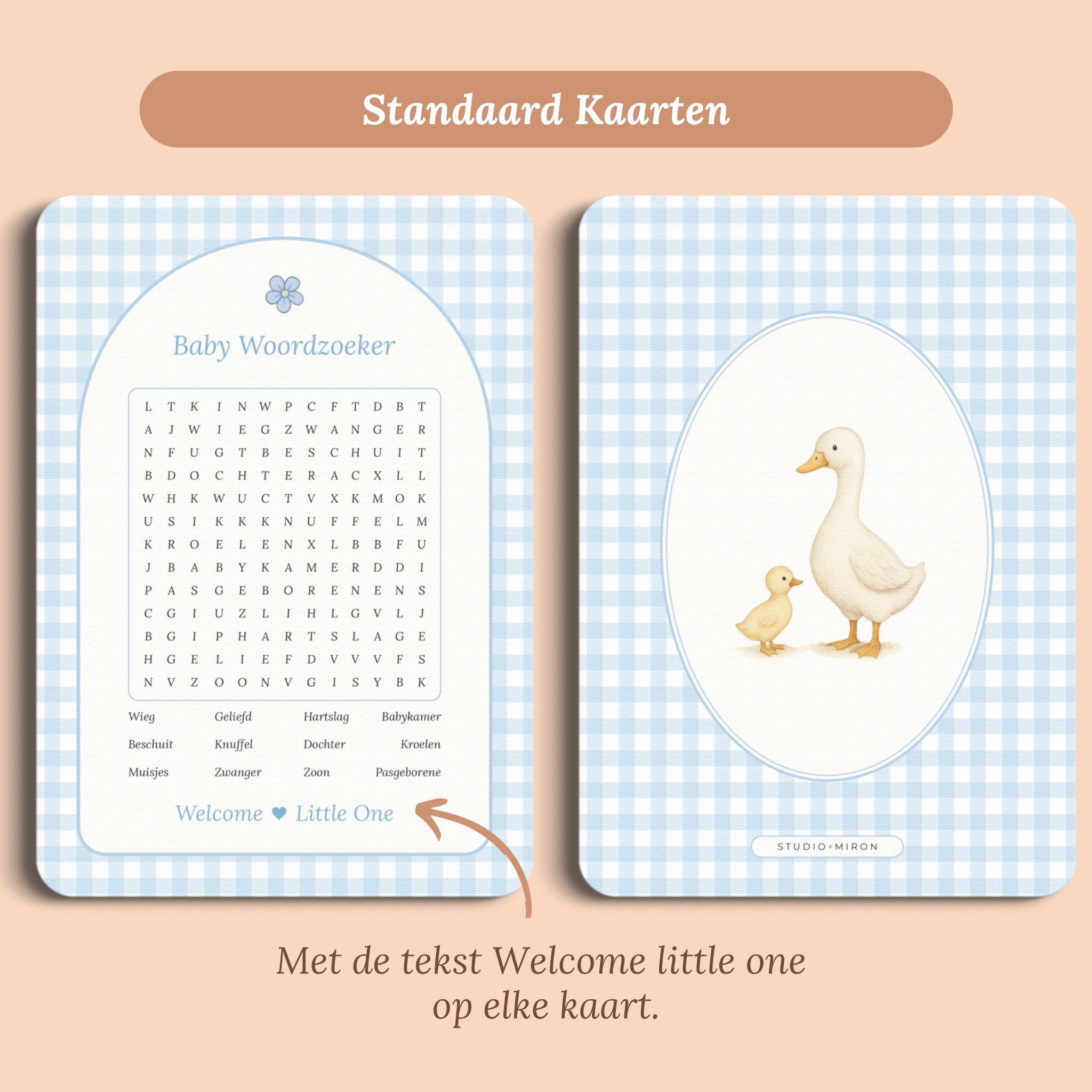 Baby Woordzoeker | Gingham Blauw