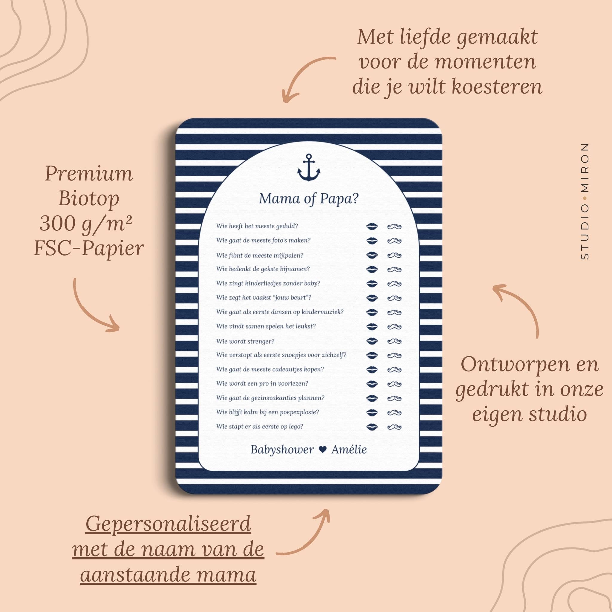 Mama of Papa | Navy Blue