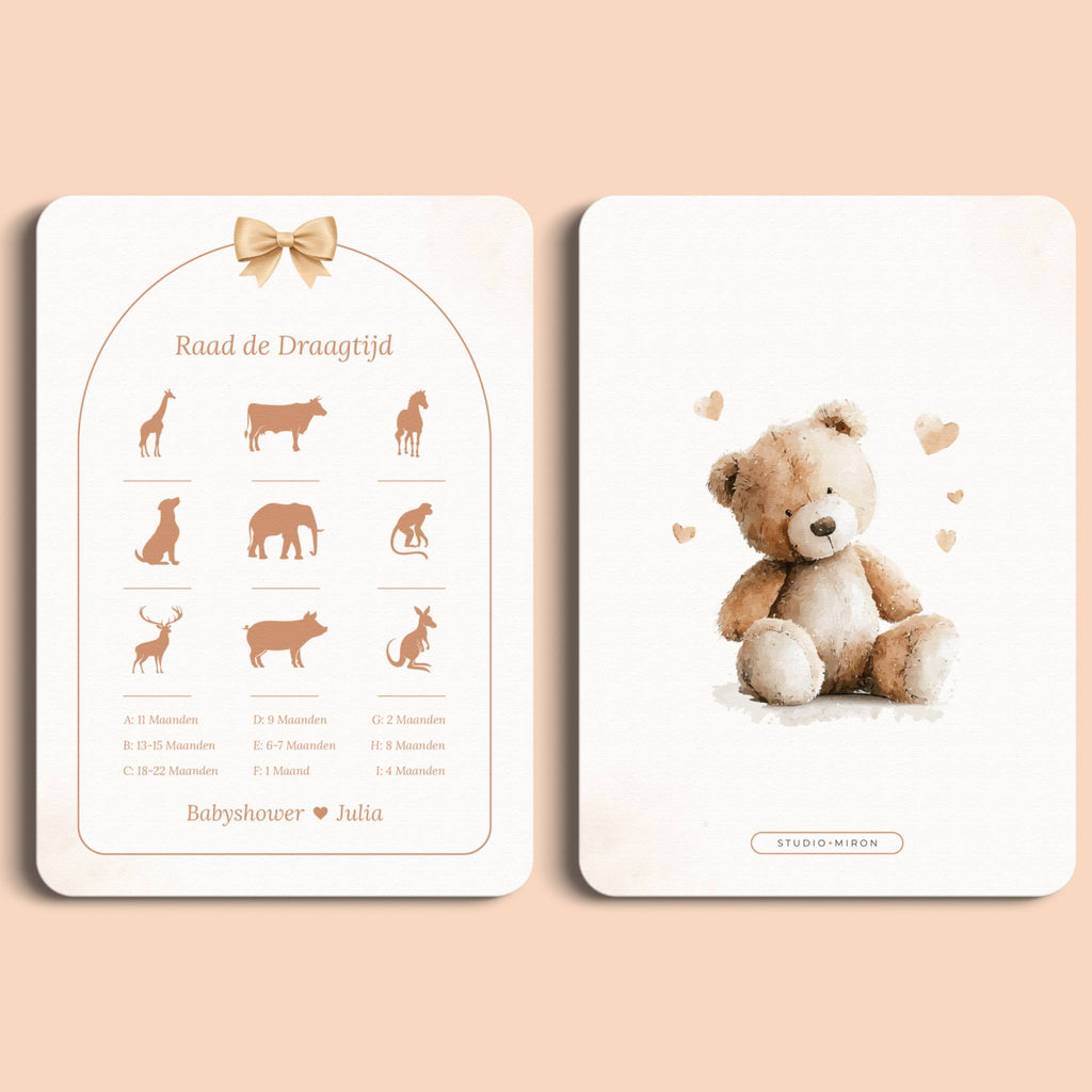 Baby Shower Game – Guess the Gestation | Boho Bow