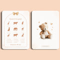 Babyshower spelletjes raad de draagtijd boho beige beertje voor en achter Studio Miron
